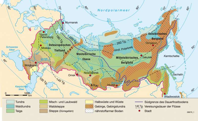 Diercke Weltatlas - Kartenansicht - Russland und ...