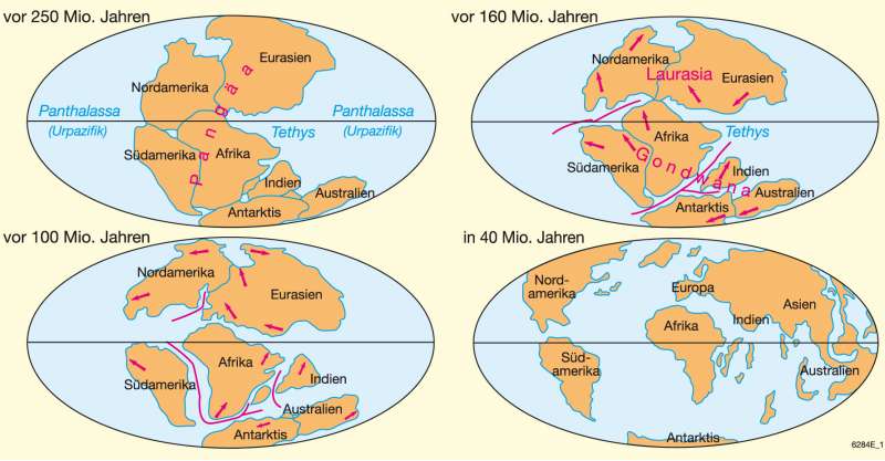 Diercke Weltatlas - Kartenansicht - Erdgeschichte und Kontinentaldrift - - 978-3-14-100700-8 