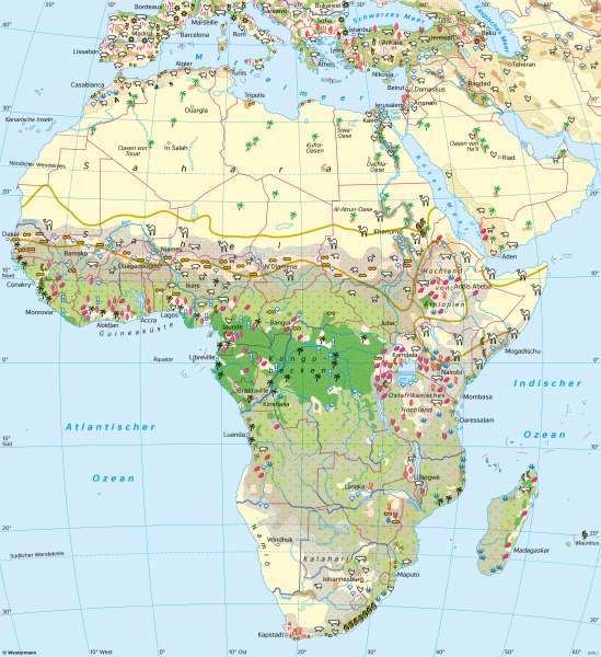 Diercke Weltatlas Kartenansicht Afrika Landwirtschaft 978 3 14 1003 3 124 1 1