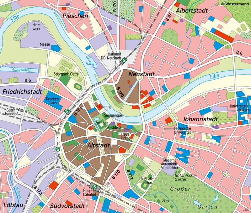 | Unterschiedliche Maßstäbe am Beispiel von Dresden | Dresden - Vom Bild zur Karte/Maßstab und Entfernungen | Karte 9/4
