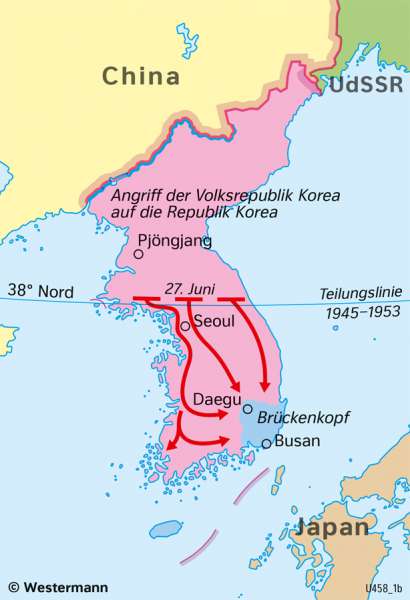  | Der Koreakrieg (1950–1953) – ein Stellvertreterkrieg | Geschichte - Der Kalte Krieg | Karte 218/2