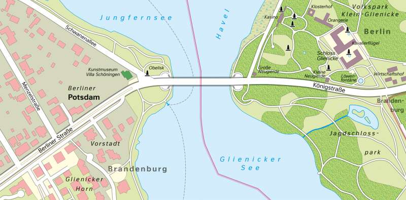 Glienicker Brücke | Karte | Glienicker Brücke - Vom Bild zur Karte und Kartentypen | Karte 6/3