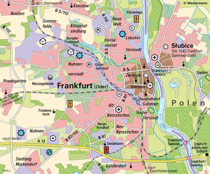 Diercke Weltatlas Kartenansicht Frankfurt Oder Wirtschaft 978 3 14 2 21 3 1