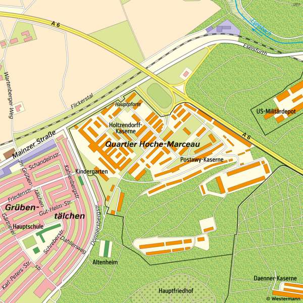 Kaiserslautern-Ost | Konversion eines Militärstandortes | Kaiserslautern-Ost - Landesentwicklung | Karte 21/3