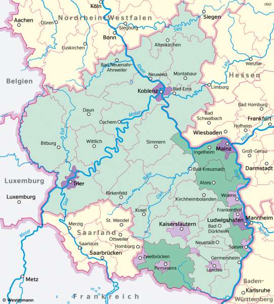 Rheinland-Pfalz | Berufspendler | Rheinland-Pfalz - Wirtschaft und Verkehr | Karte 23/3