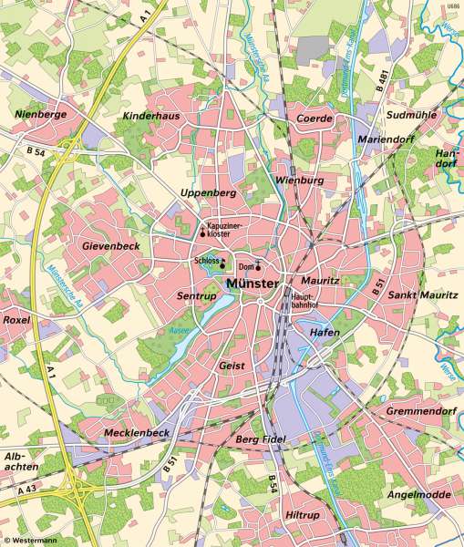 | Unterschiedliche Maßstäbe am Beispiel von Münster (Westfalen) | Maßstab | Karte 9/1