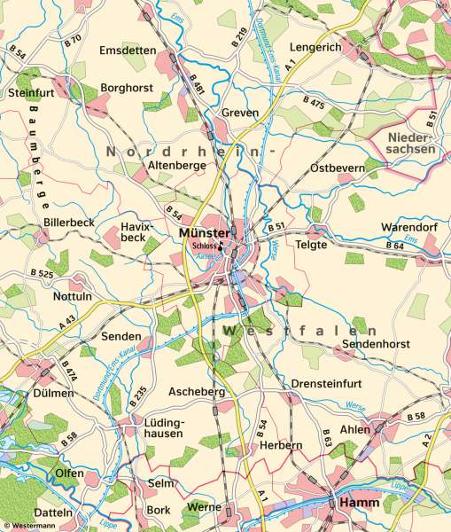 | Unterschiedliche Maßstäbe am Beispiel von Münster (Westfalen) | Maßstab | Karte 9/1