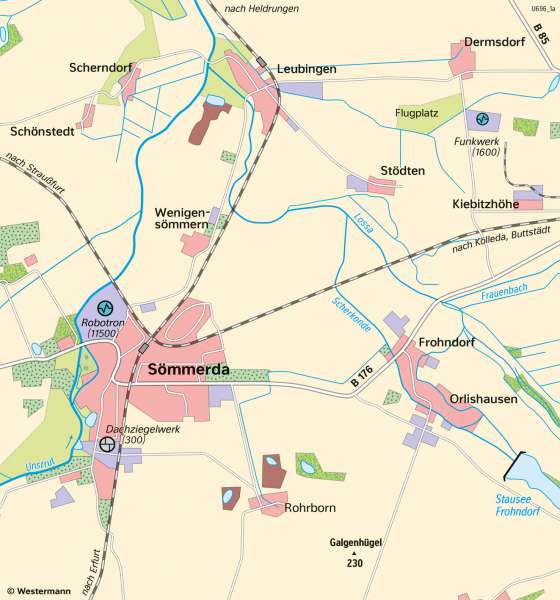 Sömmerda | Wirtschaftsstandort und Industrietradition | Thüringen - Wirtschaft | Karte 19/2