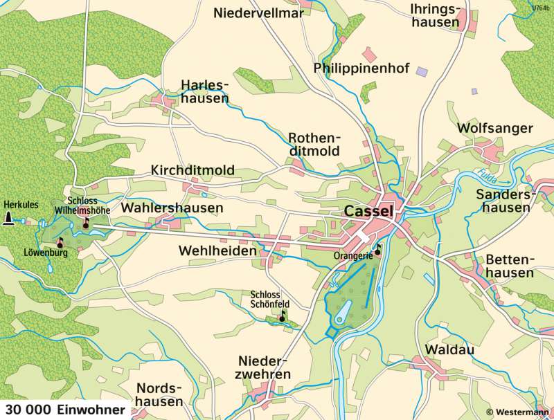 Kassel | Entwicklung von der Residenzstadt zur Großstadt | Kassel - Territorialentwicklung und Stadtwachstum | Karte 26/5