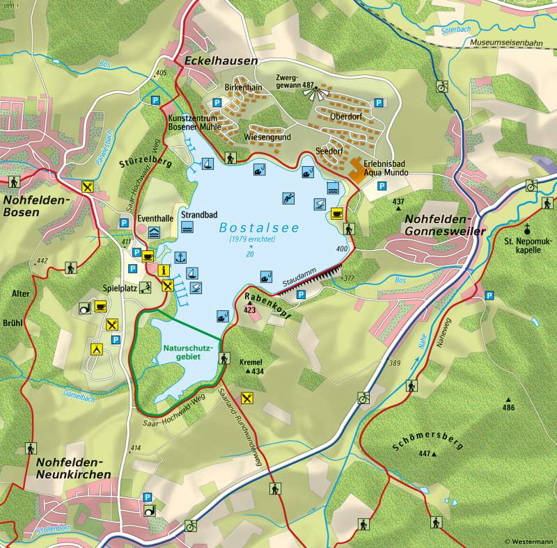 Diercke Weltatlas - Kartenansicht - Bostalsee - Tages- und