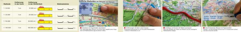 | Maßstab und Entfernungen | Eisenach - Maßstab | Karte 8/2