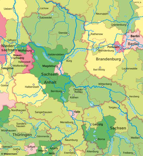 Sachsen-Anhalt | Wirtschaftsleistung | Sachsen-Anhalt - Wirtschaft | Karte 23/3