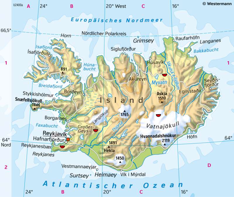 Island Vulkan Karte / Zusätzlich gibt es vor den küsten von island noch