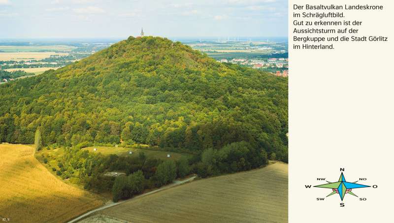 Landeskrone (Oberlausitz) | Schrägluftbild | Sachsen - Kartentypen/Berge auf der Karte | Karte 7/5