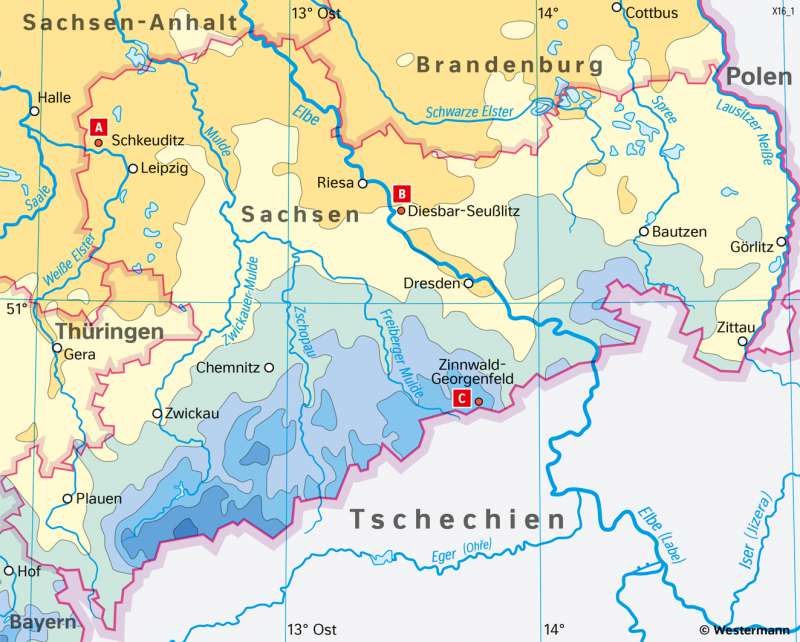 Diercke Weltatlas Kartenansicht Sachsen Niederschläge Im Jahr 978 3 14 100383 3 16 2 1 2035