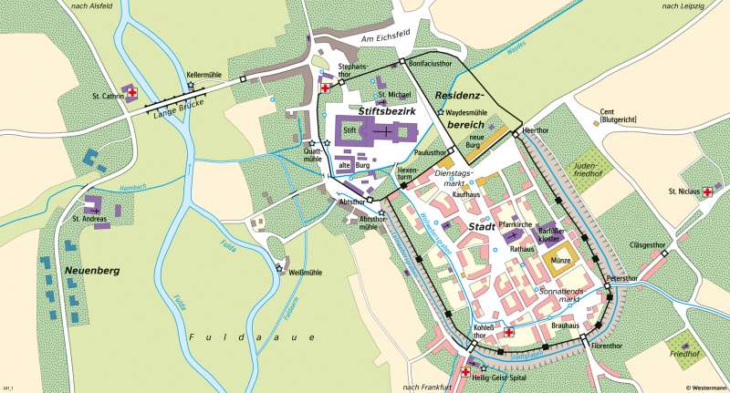 Fulda | Stadt um 1500 | Fulda - Räume im Wandel | Karte 24/1