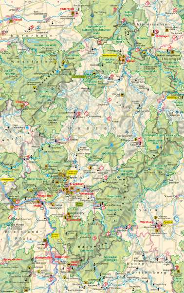 Hessen | Tourismus und Naturschutz | Hessen - Tourismus und Naturschutz | Karte 16/1