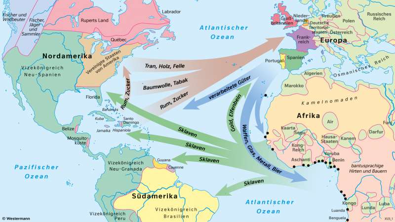 Diercke Weltatlas Kartenansicht Westliche Hemisphare Atlantischer Dreieckshandel 16 Bis 19 Jahrhundert 978 3 14 100380 2 210 2 1