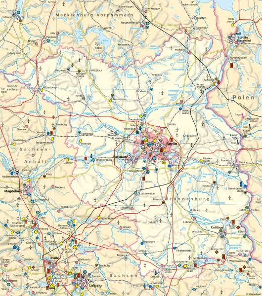 Brandenburg und Berlin | Wirtschaft | Brandenburg und Berlin - Wirtschaft | Karte 20/1