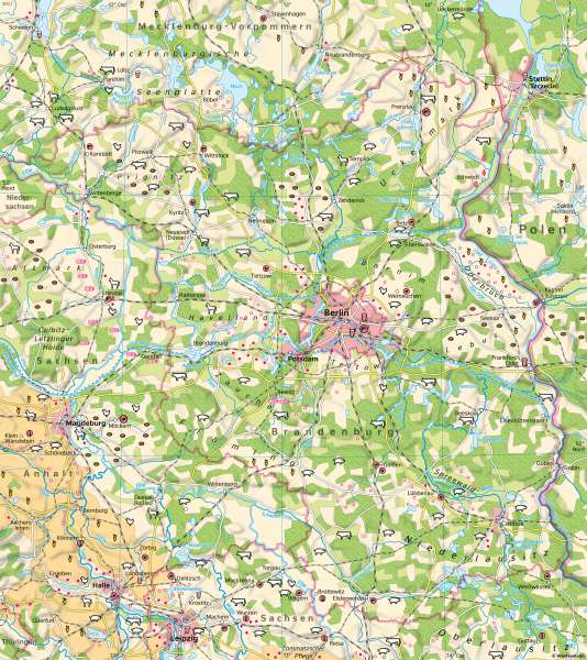 Brandenburg und Berlin | Landwirtschaft | Brandenburg und Berlin - Landwirtschaft und Klima | Karte 18/1