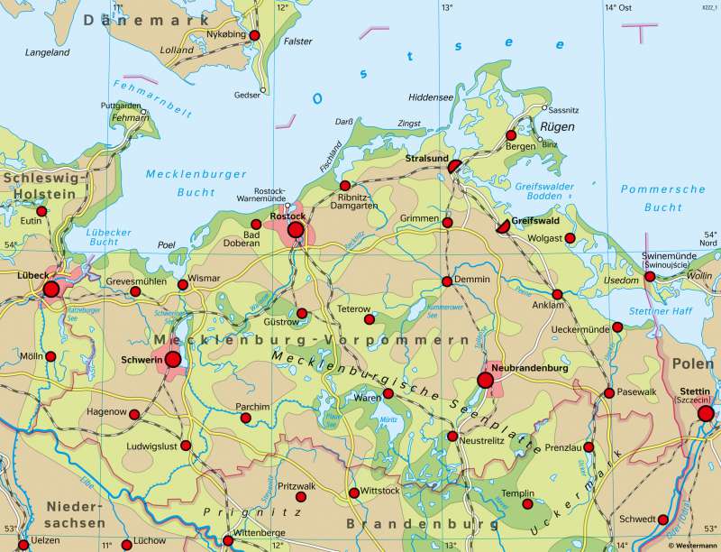 Mecklenburg-Vorpommern | Raumordnung | Mecklenburg-Vorpommern - Wirtschaft und Verkehr | Karte 18/2