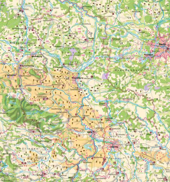 Sachsen-Anhalt | Landwirtschaft | Sachsen-Anhalt - Landwirtschaft und Klima | Karte 20/1