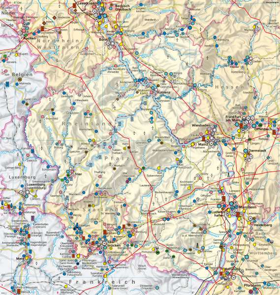 Rheinland-Pfalz | Wirtschaft und Verkehr | Rheinland-Pfalz - Wirtschaft und Verkehr | Karte 22/1