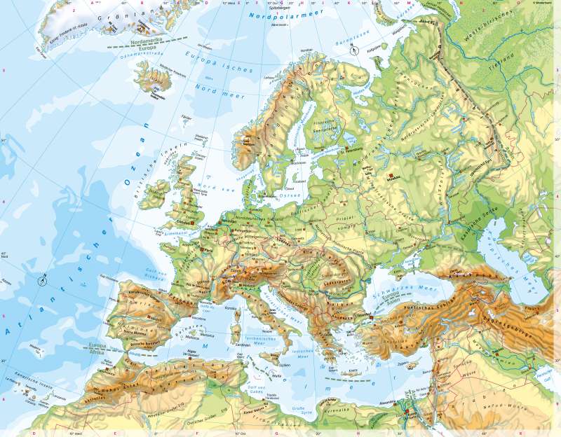 Diercke Weltatlas Kartenansicht Europa Physische Ubersicht 978 3 14 1003 6 58 2 1