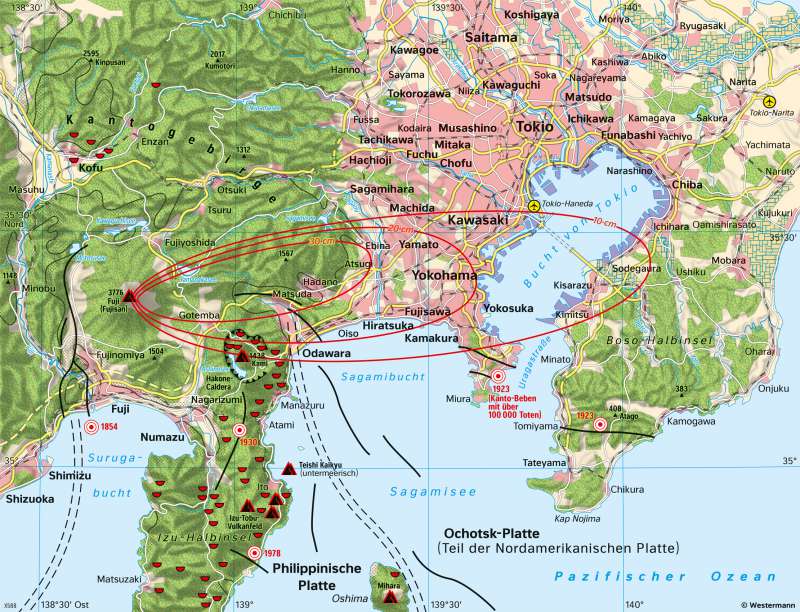 Tokio | Gefährdete Weltstadt am Fuji | Japan - Naturrisiken und Wirtschaft | Karte 112/2