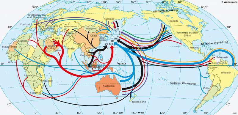 Erde | Rohstoffabhängigkeit Japans | Erde - Globalisierte Wirtschaft | Karte 187/3