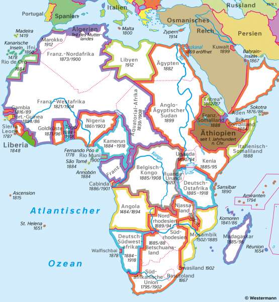 Diercke Weltatlas Kartenansicht Afrika Kolonialismus 978 3 14 0 123 4 1
