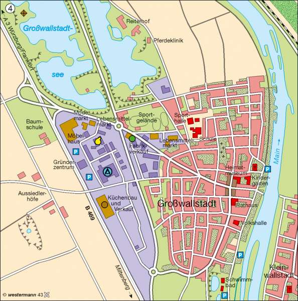 Großwallstadt | Strukturwandel 2005 | Bevölkerungsdichte | Karte 11/4