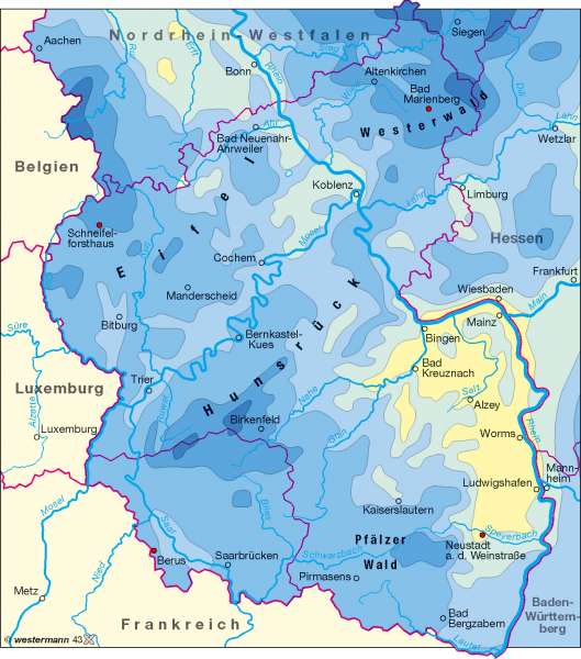 Niederschäge im Jahr | | Klima | Karte 6/2