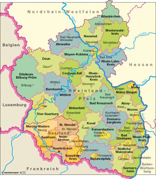 Pfalz Karte Landkreise