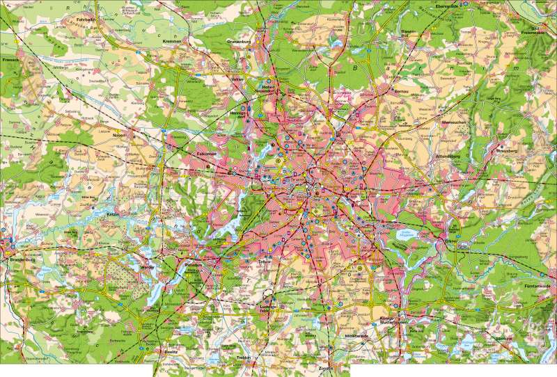 Umland Berlin Karte | Landkarte
