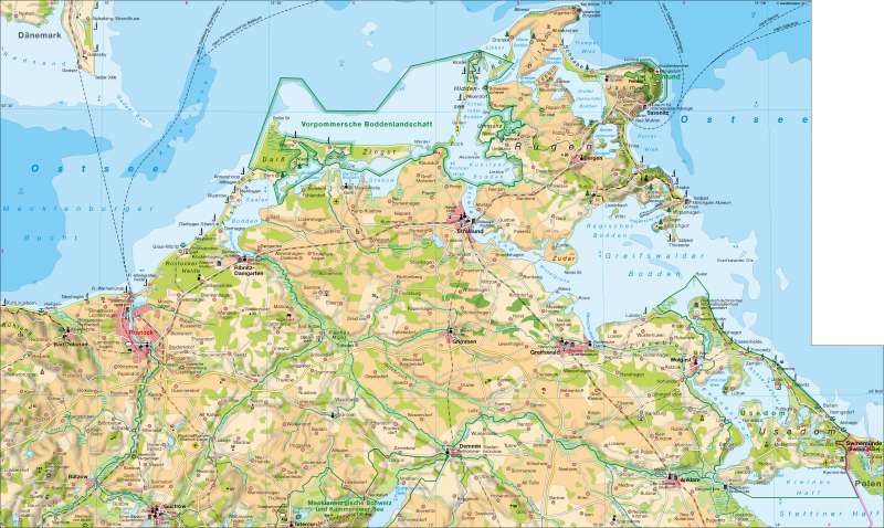 Vorpommersche Boddenlandschaft | | Vorpommersche Boddenlandschaft | Karte 8/1