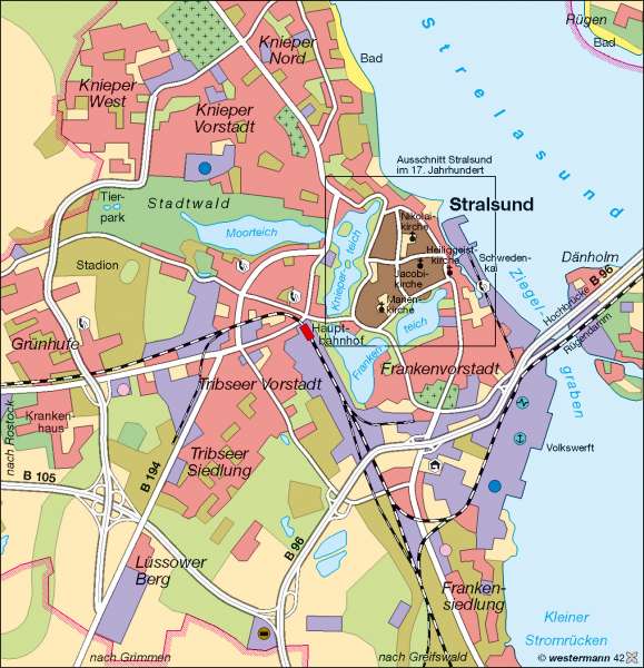 Stralsund heute | | Geschichtliche Entwicklung | Karte 10/3