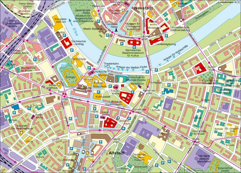 innenstadt dresden karte Diercke Weltatlas Kartenansicht Dresden Innenstadt 978 3 14 100760 2 14 1 0 innenstadt dresden karte